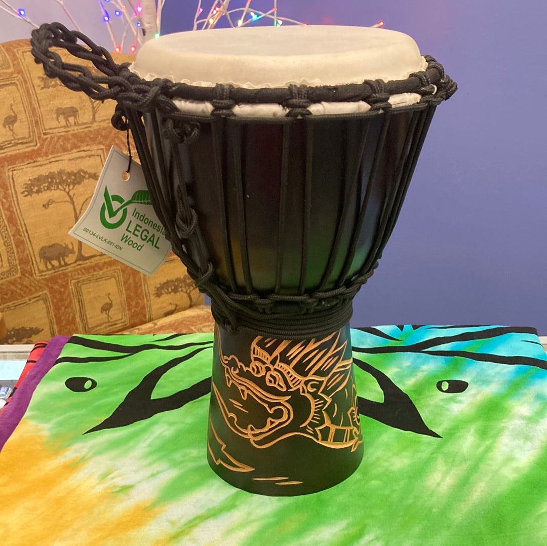 Dragon Djembe 12" Dark Brown #D12Dragon