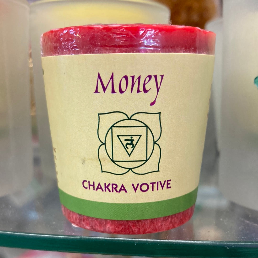 Money Votive Candle Root Chakra - Aloha Bay Candles