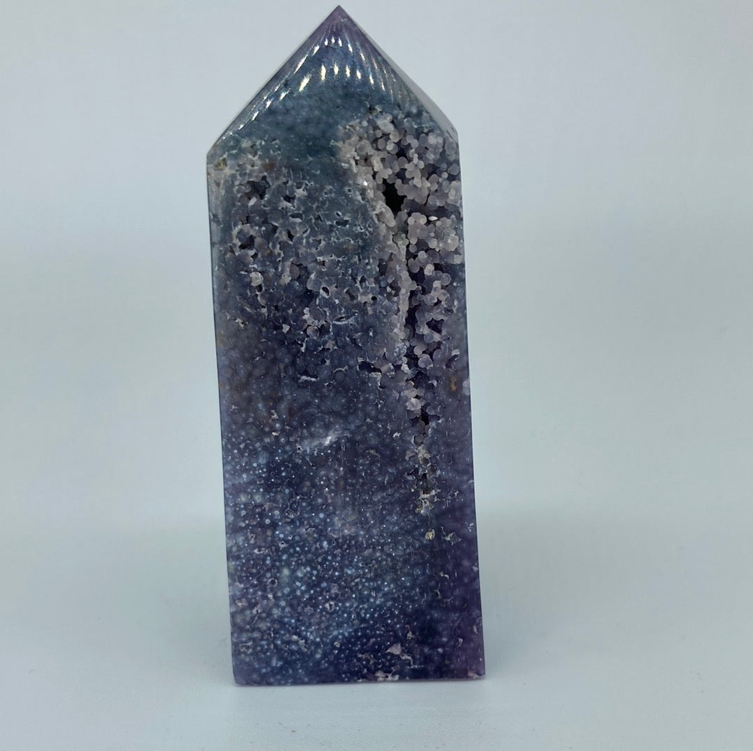 Grape Agate Tower 4"H