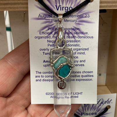 Virgo Zodiac Blade Necklace