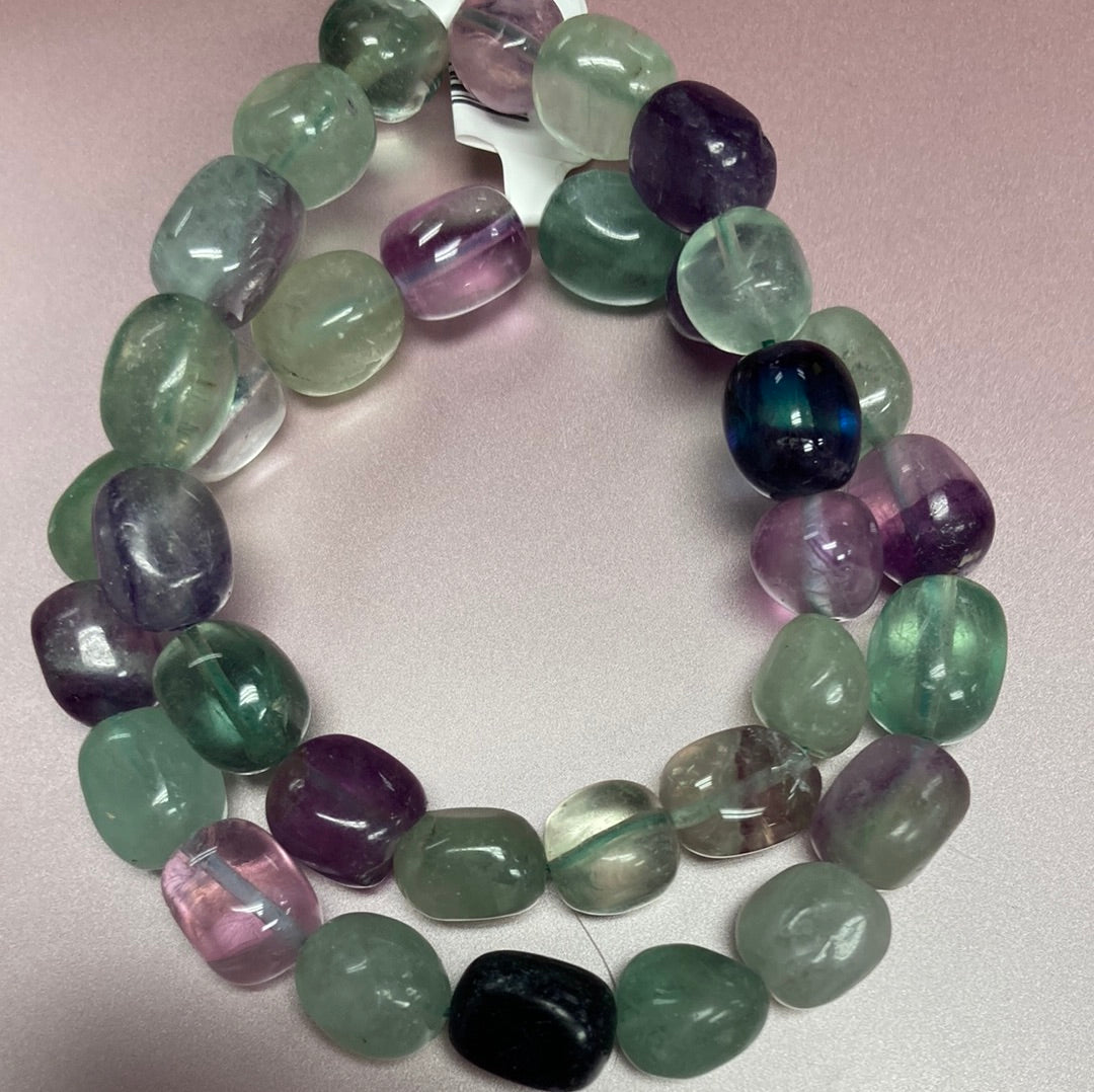 Fluorite Bracelet Freeform 10mm