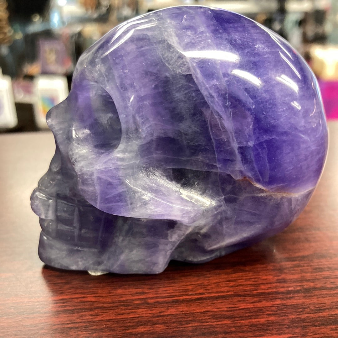 Fluorite Carved Crystal Skull