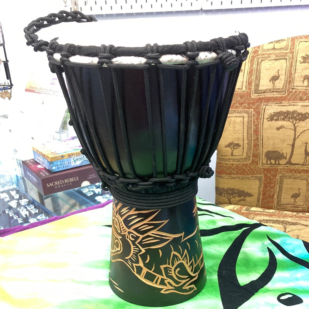 Dragon Djembe 12" Dark Brown #D12Dragon