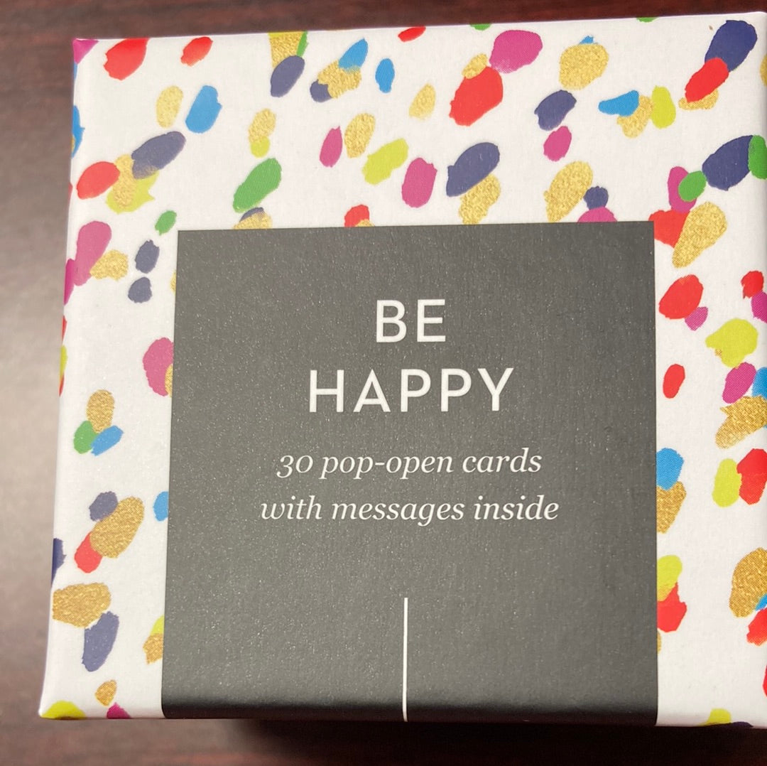 "Be Happy" 30 Pop Up Thoughtfulls Inspirational Cards