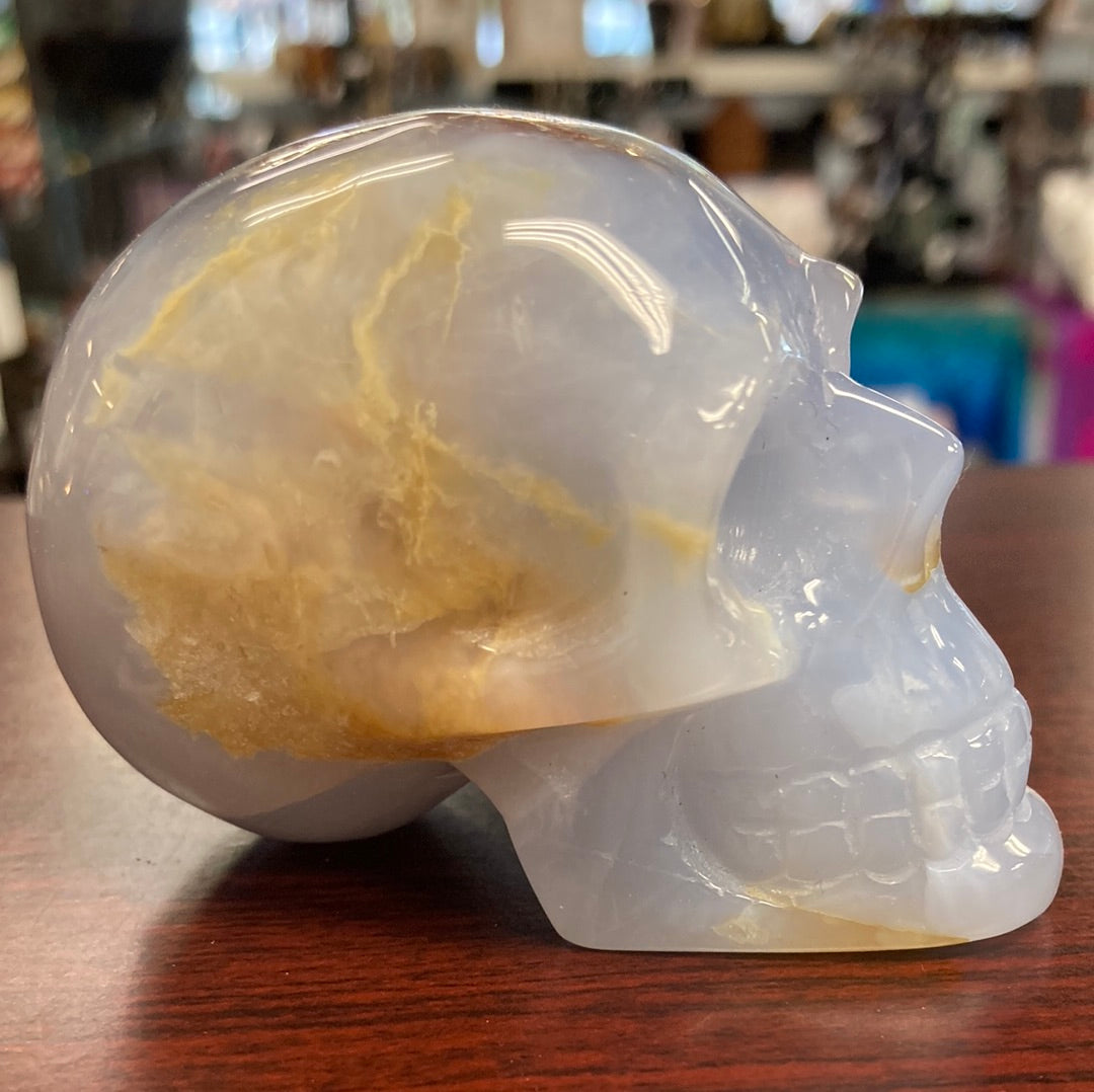 Chalcedony Skull Carved