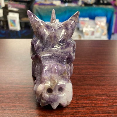 Amethyst Dragon Skull 4.5"