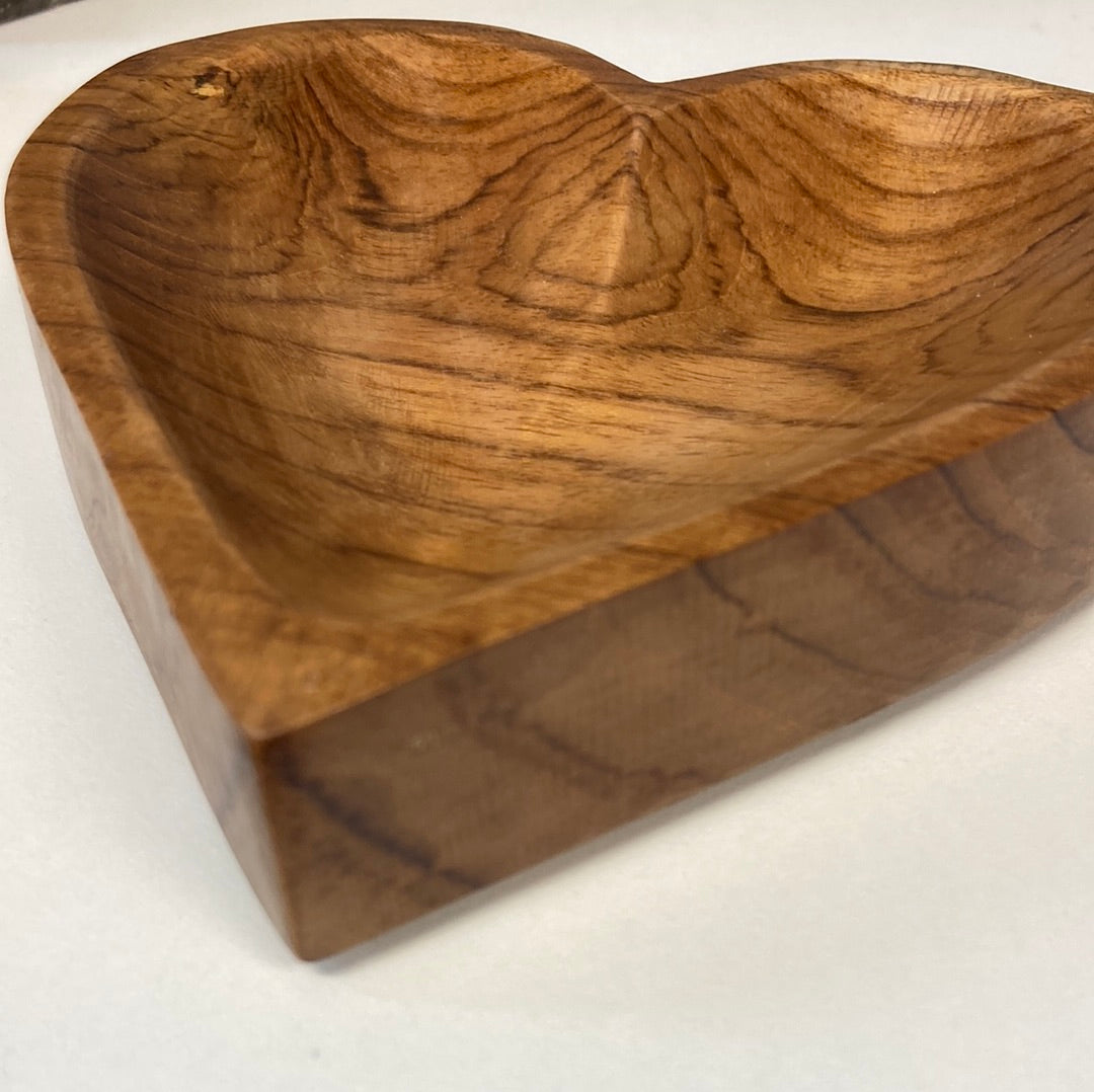 Heart Teak Wood Bowl