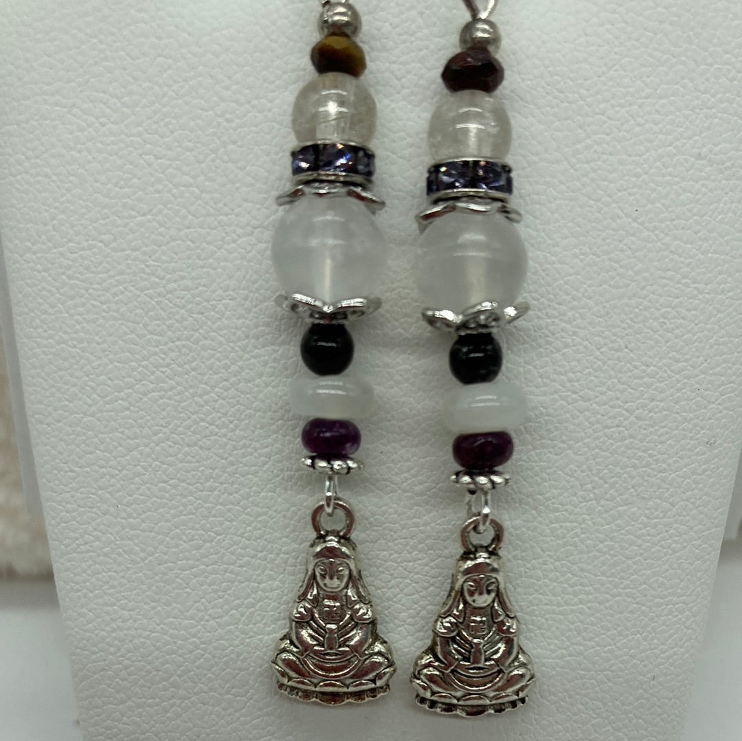 Kwan Yin Dangle Earrings Bodhisattva