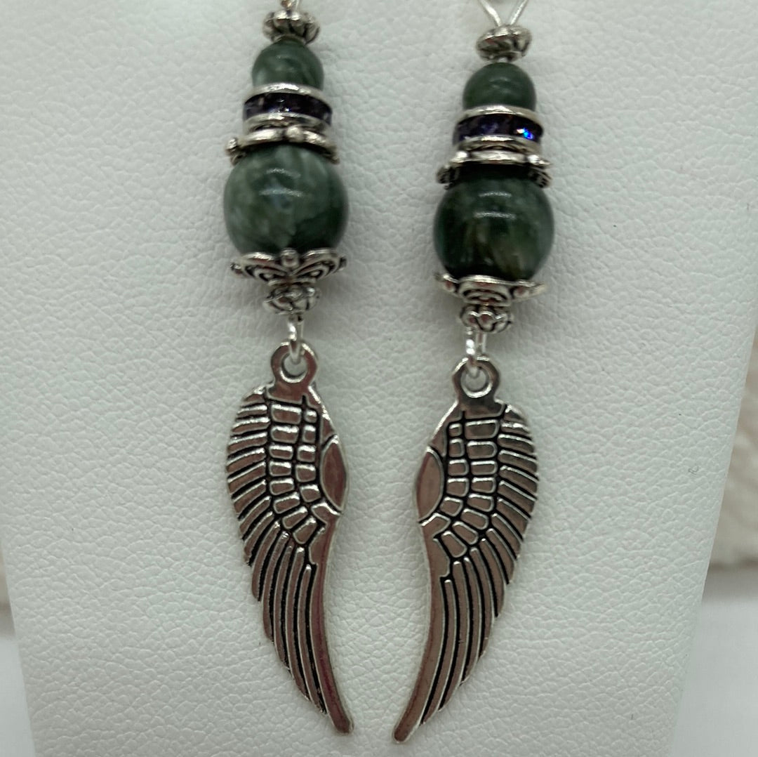 Calling all Angels Angelite Dangle Earrings w/Wings