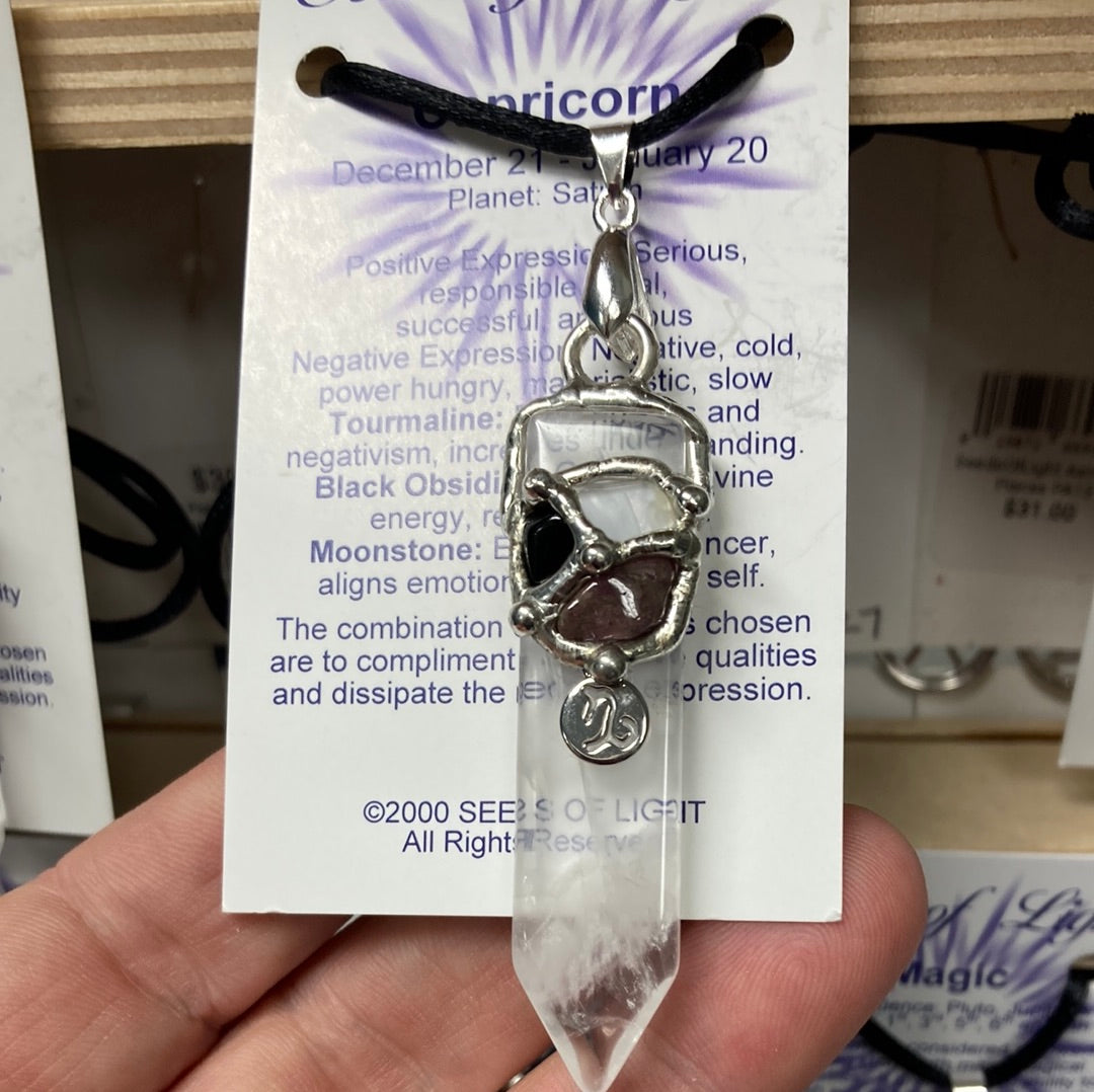 Capricorn Zodiac Blade Necklace