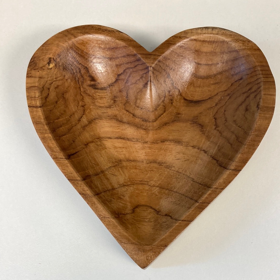 Heart Teak Wood Bowl