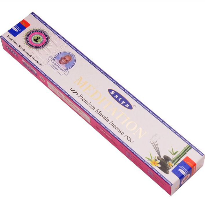Meditation Premium Satya Incense 10" Sticks 15 per Package