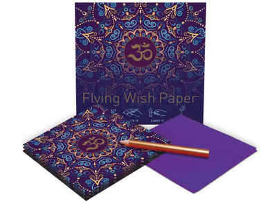 Purple Om Flying Wish Papers - Write it, Light it, Watch It Fly!