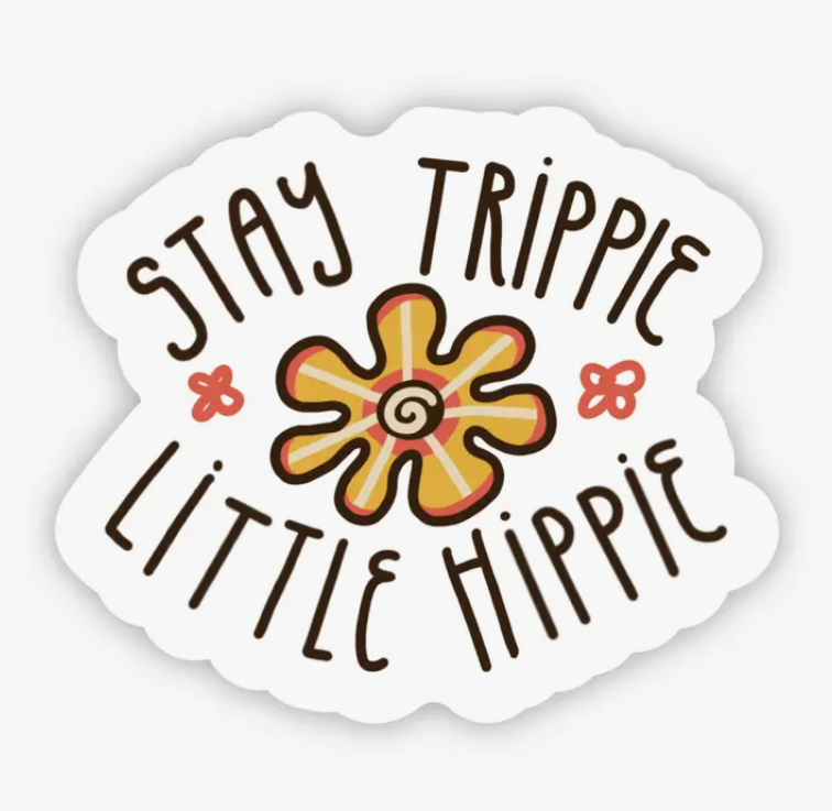 Stay Trippie Little Hippie Flower Sticker