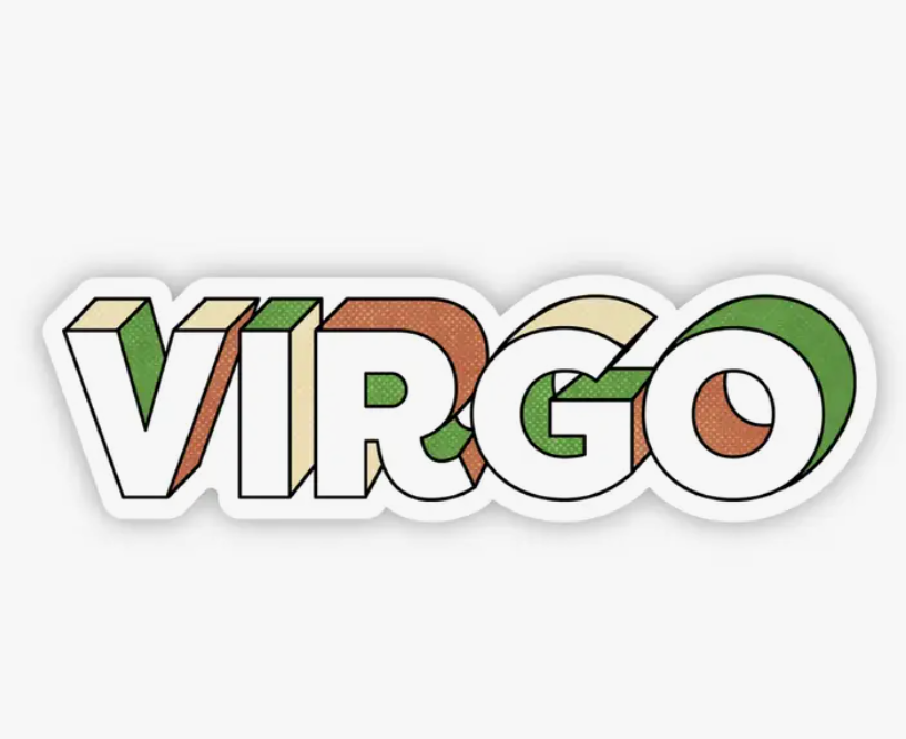 Virgo Lettering Zodiac Sticker